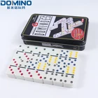 Dominoes Set Domino Double 6 Dominoes Set With Plastic Box Sublimation Dominoes Blocks Domino Toy Set