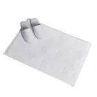 White Jacquard Towels White Customize Jacquard Logo Hotel Bath Floor Mat Towels