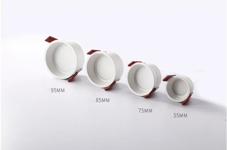 Downlight Embedded Household 7.5 Hole LED Ceiling Light Living Room Aisle Without Main Light Narrow Edge Anti-glare Downlight