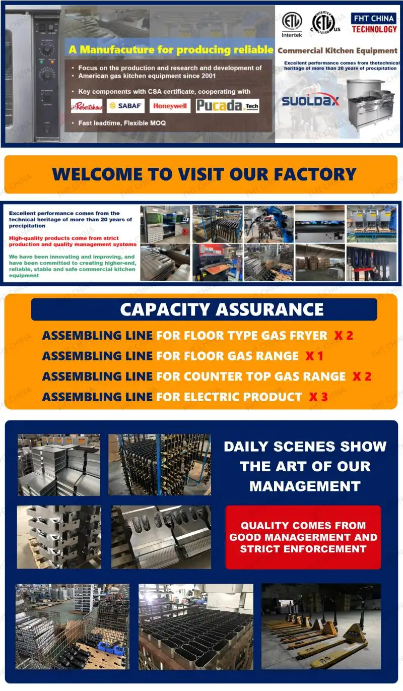 Suoldax FHT-CHINA ETL multiple function commercial gas range open hot plates gas range stove 60" 10 Burner with double oven