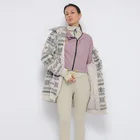 Fashionable Women's New Style Winter Plus Size Short Lamb Wool Shearing Coat With Print