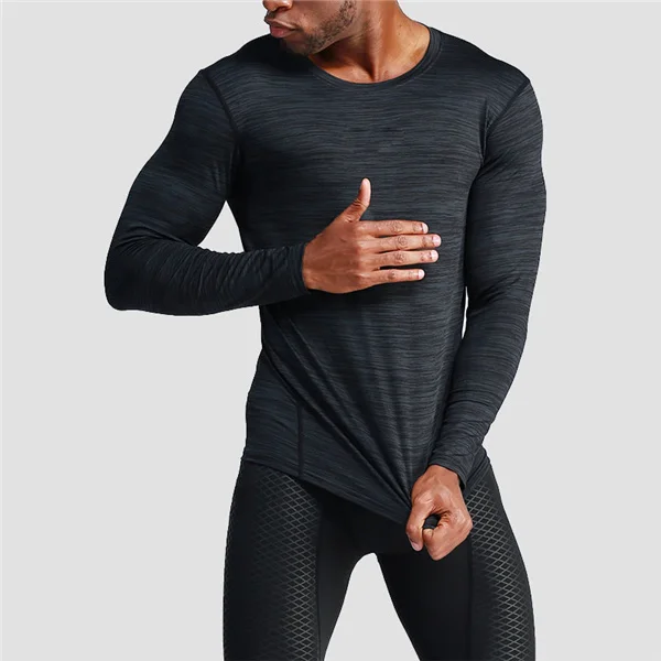 Custom seamless activewear manufacturer sports set running shirts for men