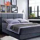 Bed Modern Modernmodern High Quality Bedroom Furniture Bed Luxury High Bedside Fabric Bed Latest Modern Double Bed