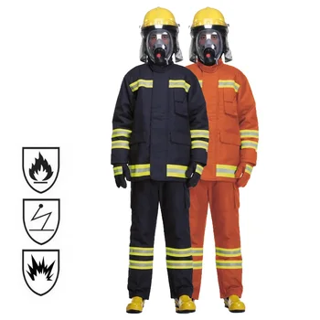 Factory Supply NFPA 1971 EN 469 Twill Shell 4 Layers Nomex Fire Fighter Fireman Fire Fighting Firefighter Clothing