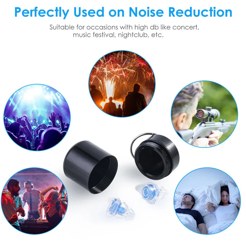 1 Pair Soft Silicone Ear Plugs Protection Reusable Professional