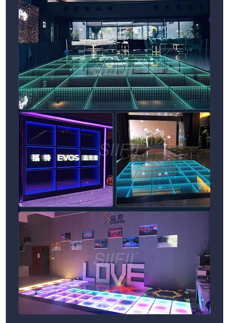 2025 Infinity Fast Setup Fashion Popular  Dance Floor Wedding Interactive Led Panel Stage Floor