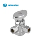 3 Way Valve 3 Way Brass Angle Valve For South America Market 1/2FX3/8Cx3/8C 3/8FX3/8CX3/8C