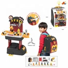 Toy Tool 2 In 1Kids Educational Pretend Play Toy DIY Work Tool Plastic Tool Set Backpack Toy With Light And Sound