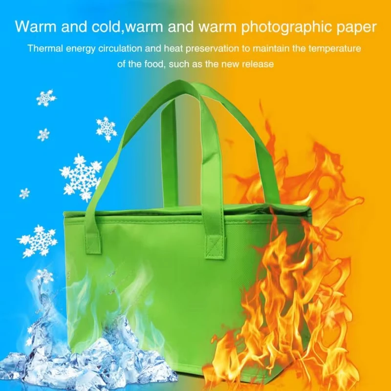 Large Capacity Foldable Portable Non Woven Lunch Cooler Bags Eco Friendly Can Insulated Food Delivery Beer Cooler Bag factory