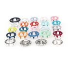 Ring Snap Metal Button Oeko-Tex 100 Customized Brass Metal Prong Ring Snap Button For Clothes