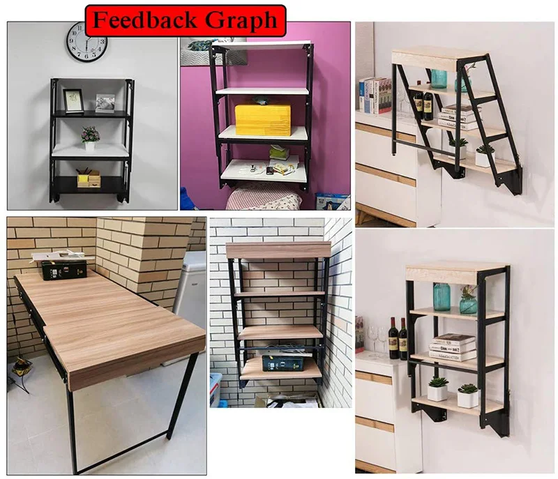 Multifunctional Wall Mounted Folding Desk Foldable Study Table