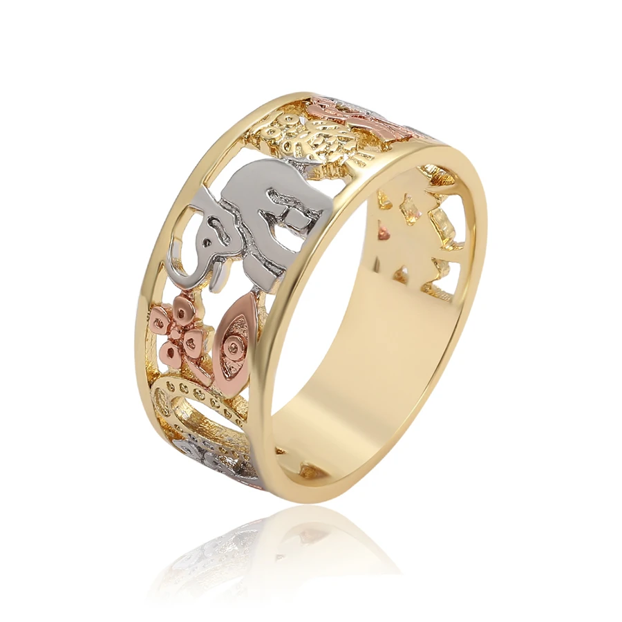 16343 xuping jewelry Cute Elephant Animal Pattern Special Best Selling Ring Model 14K color rose color Gold Plated finger ring