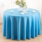 Pure Color High-grade Satin Round Custom Size Tablecloth Wedding Conference Exhibition Tablecloth