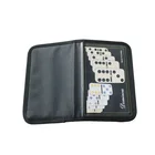Dominoes Set Of 28 Pieces Zipper Bag Thick Tile Double 6 6 2 Tone Red White Dominoes