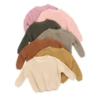 Kids Sweater Kids Autumn Winter Popular Style Boutique Solid Color O-neck Baby Knit Sweater