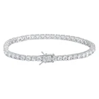 925 Silver Bracelet New Trendy 925 Sterling Silver 2mm 3mm 4mm White Cz Cubic Zirconia Tennis Bracelet