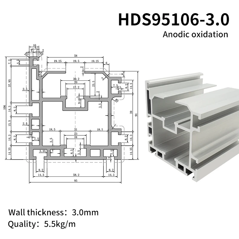2.5 Times Speed Pitch 38.1 Heavy-duty Aluminum Profile 95106 Times Speed Chain Assembly Line Aluminum BS25-C212A Chain details