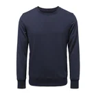 Pullover Sweater Men's Breathable Pullover Round Neck Terry Solid Color Customizable Logo Sweater