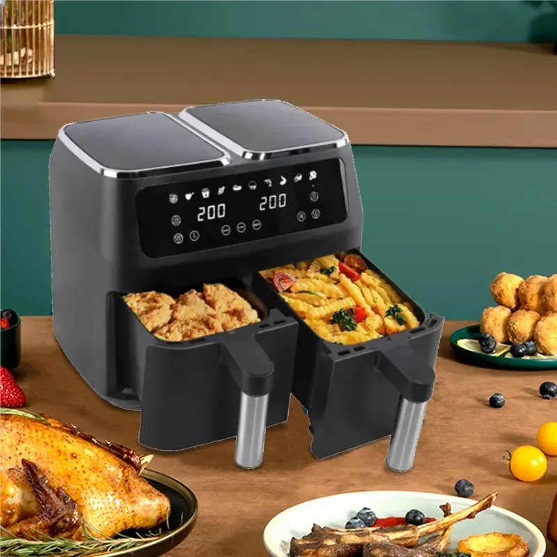 Smart Air Fryer With Independent Baskets L Touch Screen Double Air