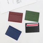 Card Holder Wholesale Custom Logo Slim Front Pocket Saffiano Pu Leather Business Credit Id Card Holder