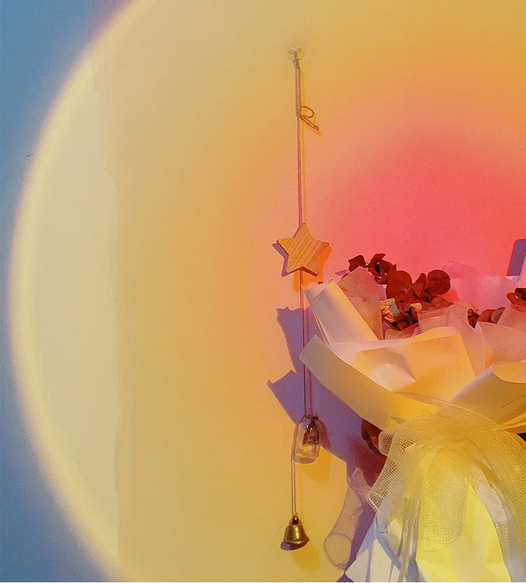 Indoor ABS DC 5V Usb Living Room Kids Boys Sunset Rainbow Projector Night Lamps