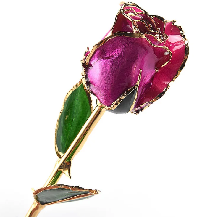 A Vrai Rose,24k Or,Une Vraie Rose,Trempée À La Main,Décoration Laquée,À  Couleur Or - Buy Fleur Matériel Cadeau Ensemble Thanksgiving Cadeau Pour La  Fête Des Pères 24k Or Placage Rose,Les Ventes En Gros