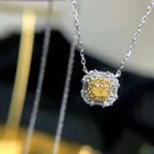 Diamond Pendant Diamond Yellow Diamond Ladder Diamond Pendant Necklace For Engagement Female