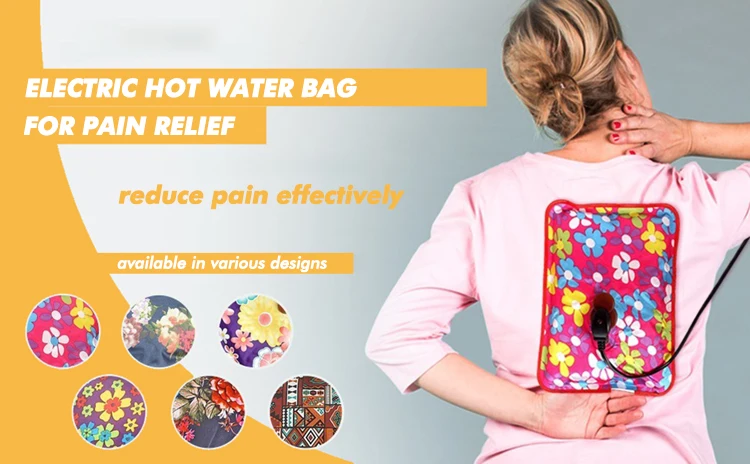 electric warm hot water bottle water filling custom logo electric hot-water bag for body pain