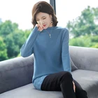 Knitted Knitted Autumn Winter Custom Logo Jacquard Knitwear Knitted Woman's Wool Sweater