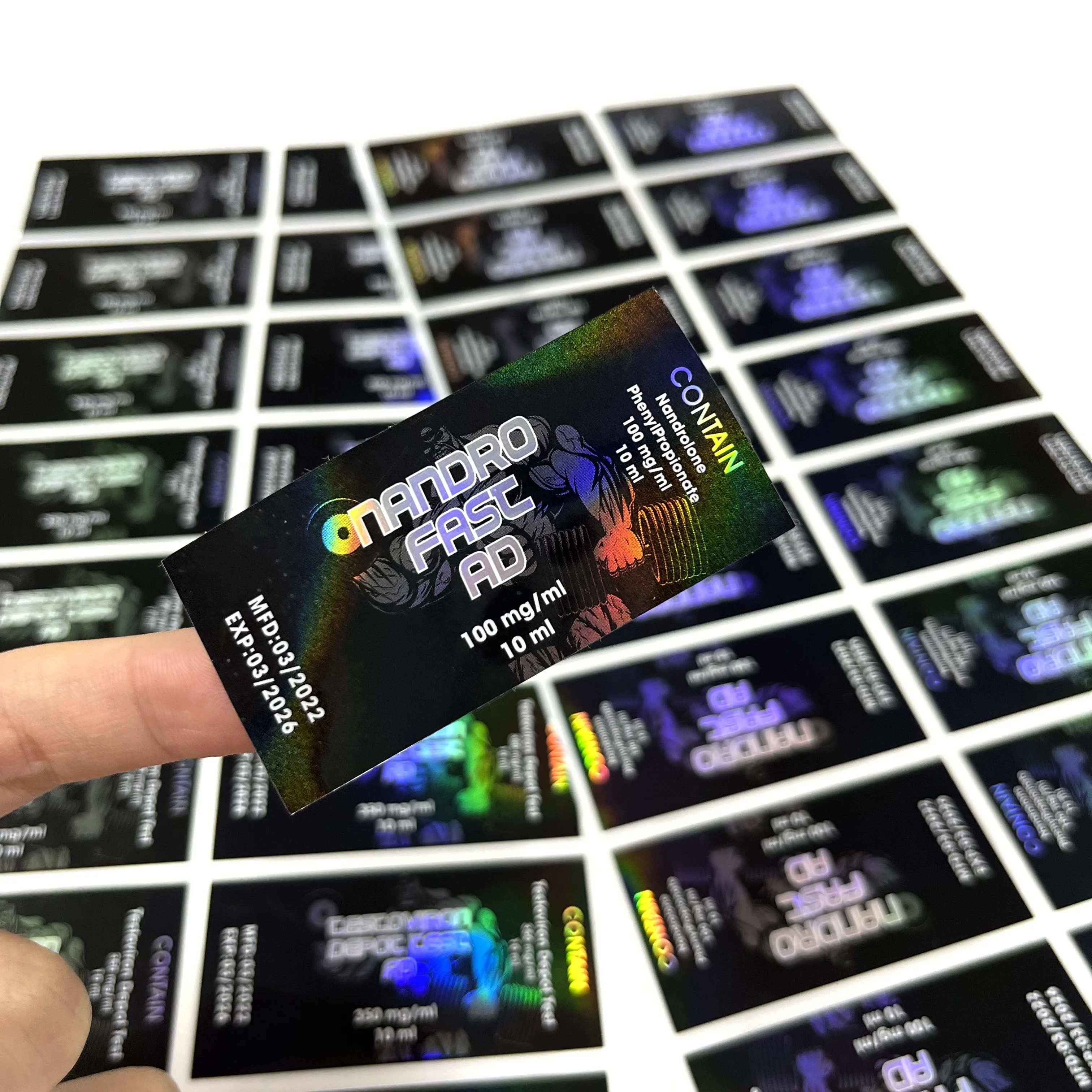 Custom Printed Roll Plastic Waterproof Synthetic Paper Adhesive Vinyl PVC Round Circle Brand Logo Sticker details