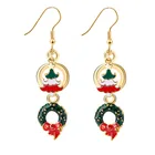 Christmas Earrings Christmas Wreath Christmas Tree Shiny Earrings Christmas Decorations