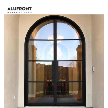 Alufront AS2088 Certified Slimline Aluminum Profile Panoramic Slimline Door Windproof Tempered LowE Glazed Puertas Corredizas