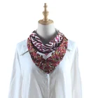 Scarf 2022 Wholesale In Stock 100% Pure Real Silk Woman Bandana Women Silk Scarf Embroidered Scarf