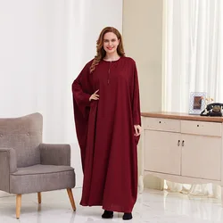 Abaya Muslim Clothing for Women long wear Maxi dress high quality loose dress plus size ladies turkey robe femme2023