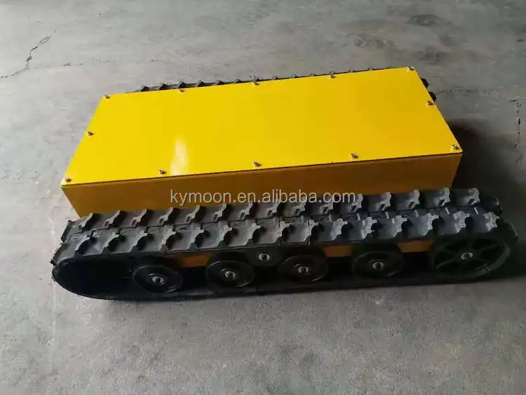 Robot Rubber Track And Wheels Of Sprockets And Supporting Roller