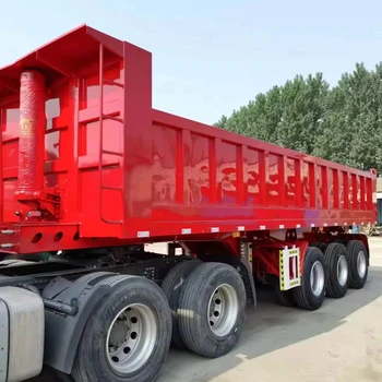 9.5m load 60T reliable and efficient rear dump semi-trailer