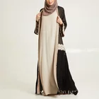 Muslim Women Unique Design Latest Ladies Embroidery Lace Abaya Muslim Dresses Women With Vest Std1055