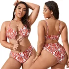 Swimwear 2021 Design Swimsuit Plus Size Swimsuit Women Ring Bikini Snake Print Swimsuit 2 Piece Swimwear