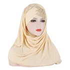 Hijab Hot Sale Milk Silk Sequins Inner Cotton Jersey Hijab Malaysia Muslim Ladies Turban Hijab