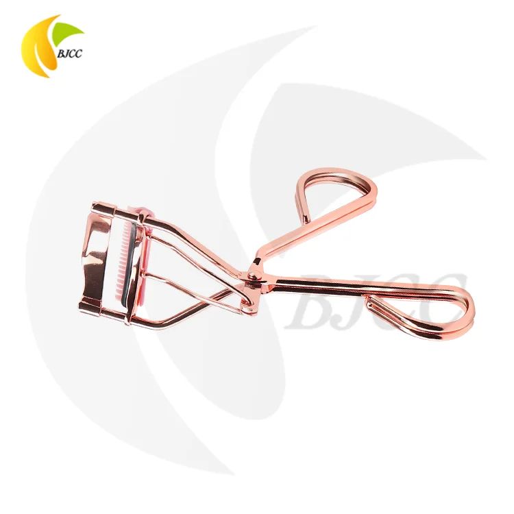 New Design High Quality Portable Beauty Diamond Rose Gold Wide Stainless Steel False Eyelash Tool Vendor Lash Curler With Comb