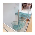 Prefab Stairs Supplier Modern Staircase Prefab Steel Glass Stair Indoor Steel Wood Spiral Staircases Stairs
