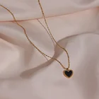 Pendant Shell 2021 New Beads Love Pendant Stainless Steel Grey Shell White Shell Gypsophila Heart Necklace
