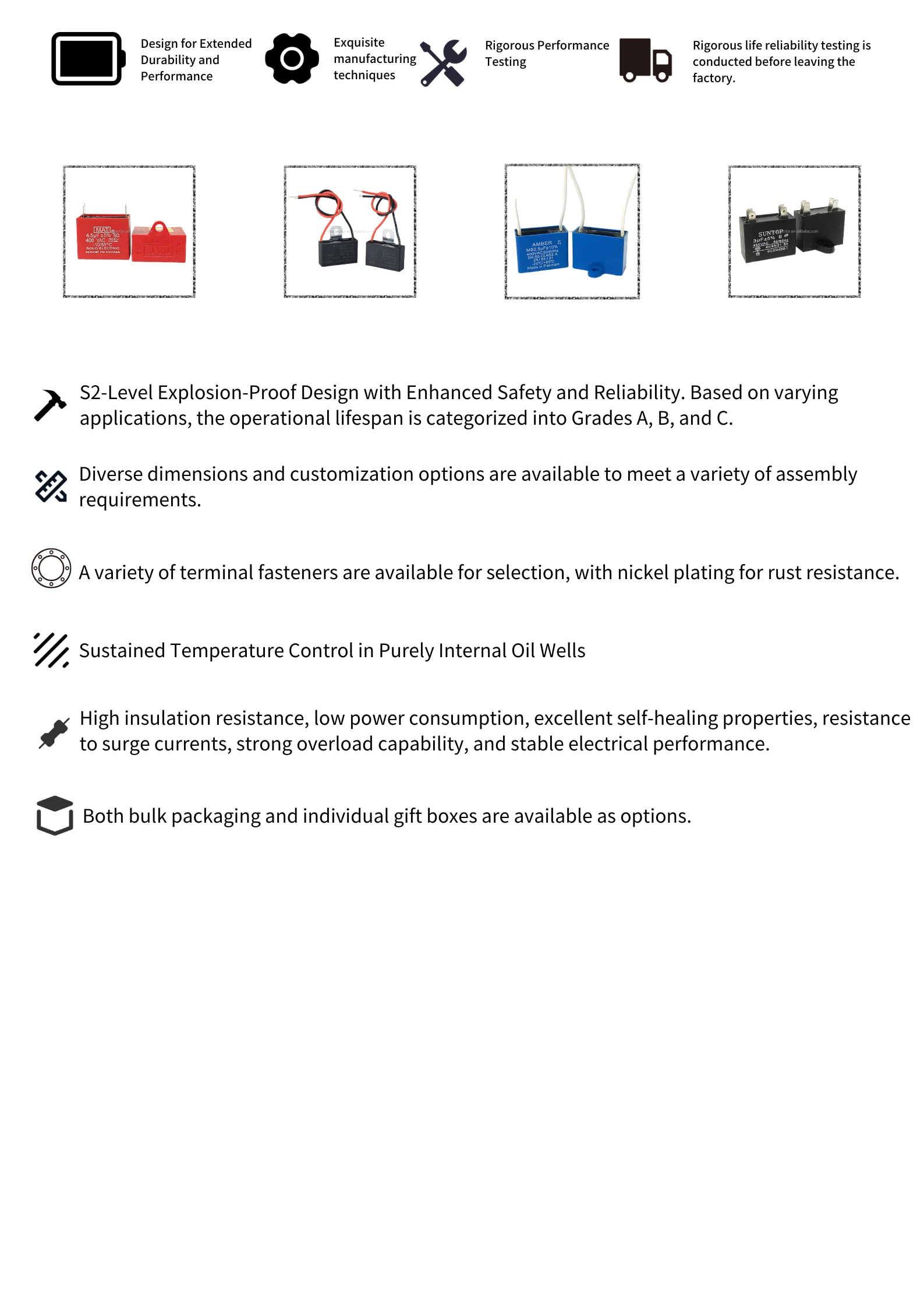 Ceiling Fan, CBB61, 450V, 1UF, 1.5UF - detail 14