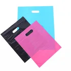 Black Shopping Tote Bags Promotional Gifts Custom Personalized Logo Black Die Cut Plastic Shopping Tote Bags Ldpe