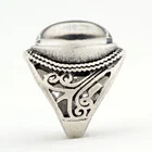 Silver Ring Women's Best Christmas Gift Antique Silver Plated Big Mood Oval Stone Ring Size 7/8/9/10 For Retail