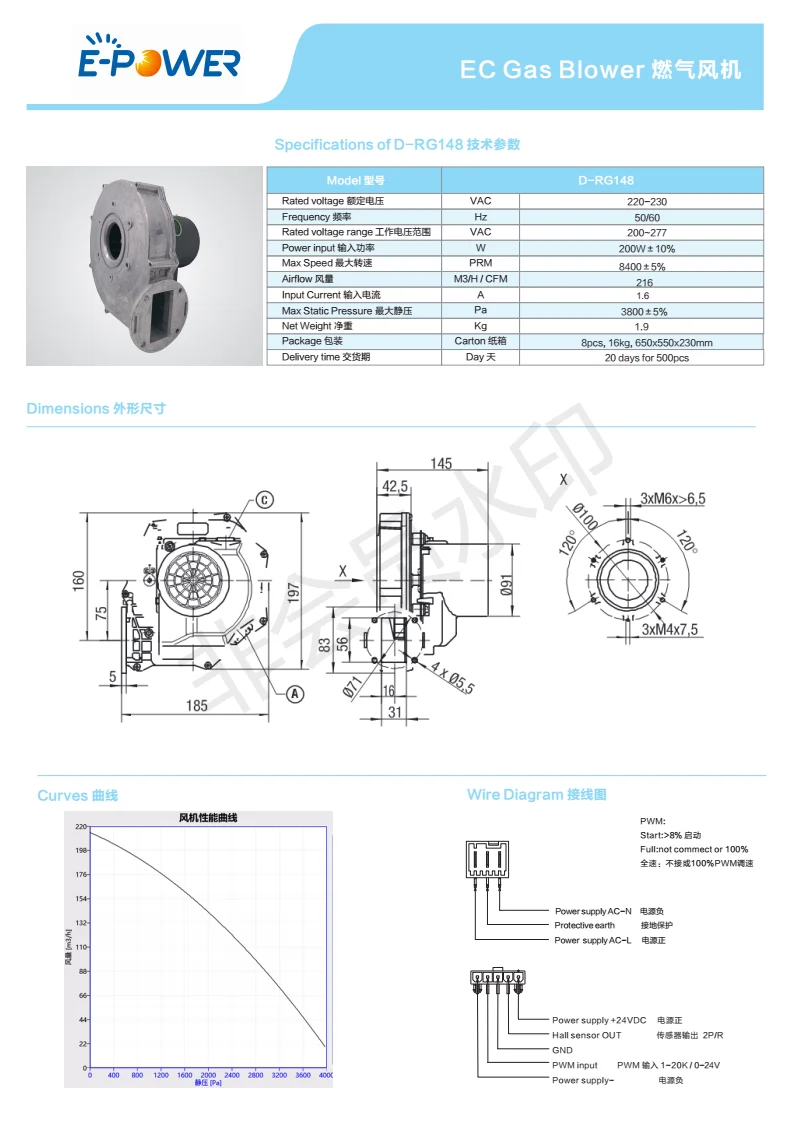 Centrifugal Fan, 220 V, 210 - detail 2