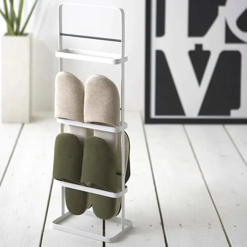 Hot Standing Metal Slipper Rack Shelf Iron Storage Living Room Slipper Rack 3 Floors