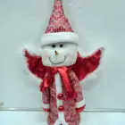 Wings Christmas 55cm Lighted Standing Spring Snowman With Wings And Scarf For Christmas Fabric Decoration