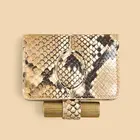 Wallet 2021 Women Designer Billeteras De Cuero Brand Quality Python Pattern Lipstick Credit Card Holder Wallet Organizer