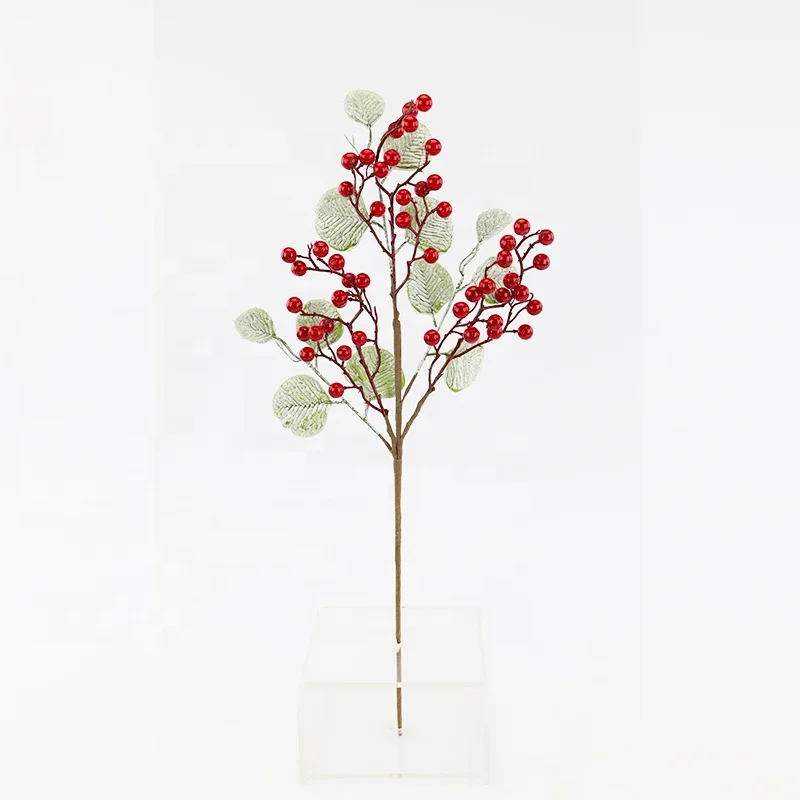 Handmade artificial flower wholesale in China home decoration Christmas berry and pincone Branch/Centerpiece